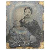 Tin type a mother and child