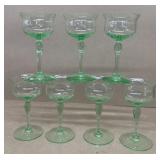 Uranium glass cordials