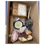 Plates, clock, iron lot