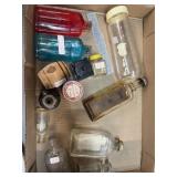 Medicine bottles, ink wells, etc.