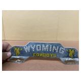 Wyoming Cowboys advertising aluminum sign