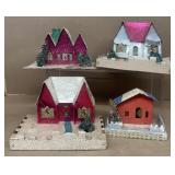 Vintage Christmas houses