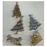 Christmas brooches