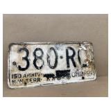 1938 Ohio license plate