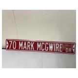 Mark MCGWIRE metal sign
