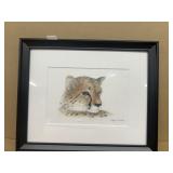 Cheetah colored pencil print
