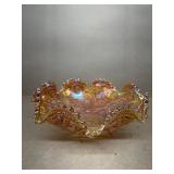 Carnival glass bowl