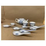 PIERT tea pot and spoons