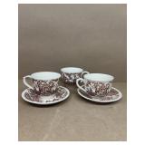 Staffordshire cups and saucers