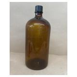 Large amber medicine bottle