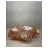 Carnival glass bowl