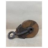 Wooden barn pulley