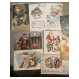 Early 1900s Santa Christmas postcards