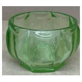 Uranium glass candy dish
