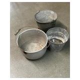 Galvanized and aluminum buckets