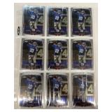 (9) Eli Manning Topps chrome football cards