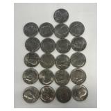 (21) Kennedy half dollars