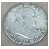 Silver Franklin half dollar