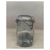 Ball jar w/ 42 Washington quarters-will ship coins