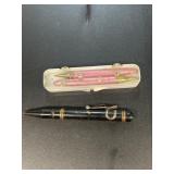 Vintage vanity, pen and pencil set in star case