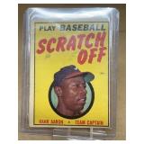 1970 Hank, Aaron baseball Topps scratch off