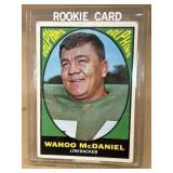 1967 wahoo McDaniel NFL rookie football card a