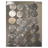 (25) Eisenhower one dollar coins