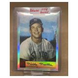 Mickey Mantle , 1954 Bowman refractor card short