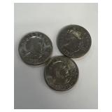 (3) susan b Anthony dollars