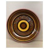 BREININGER redware pottery 10 1/ half inch dish