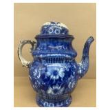 Transferware teapot has damage antique