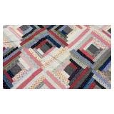 Log Cabin Calico Quilt, Early Fabrics