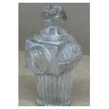 Hand blown glass bird feeder