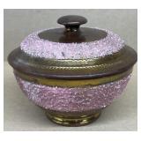 Copper luster, sugar dish