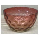 Cranberry / Amber Victorian Bowl