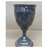 1855 Indiana State fair silver plated goblet