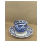 Transfer ware early cup and saucer