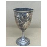 Silver plated antique goblet