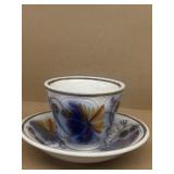 Gaudy ware cup and saucer