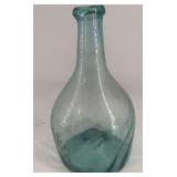 AQUA SWIRL HAND BLOWN BOTTLE