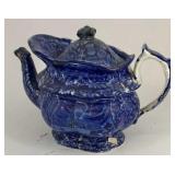 STAFFORDSHIRE BLUE TRANSFER WARE POTTERY