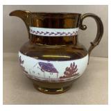 Copper luster pitcher **