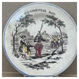 Regiment, boy, pottery plate