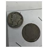 (2) mercury dimes