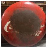 36" Coca-Cola button metal sign