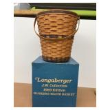 1989 edition longaberger bankers waste basket