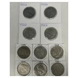 (10) 1922 Peace dollars