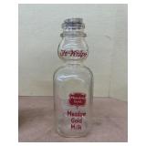 Meadow gold milk bottle