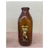 Amber blue boy dairy bottle