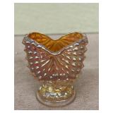 Caramel glass Marigold toothpick holder